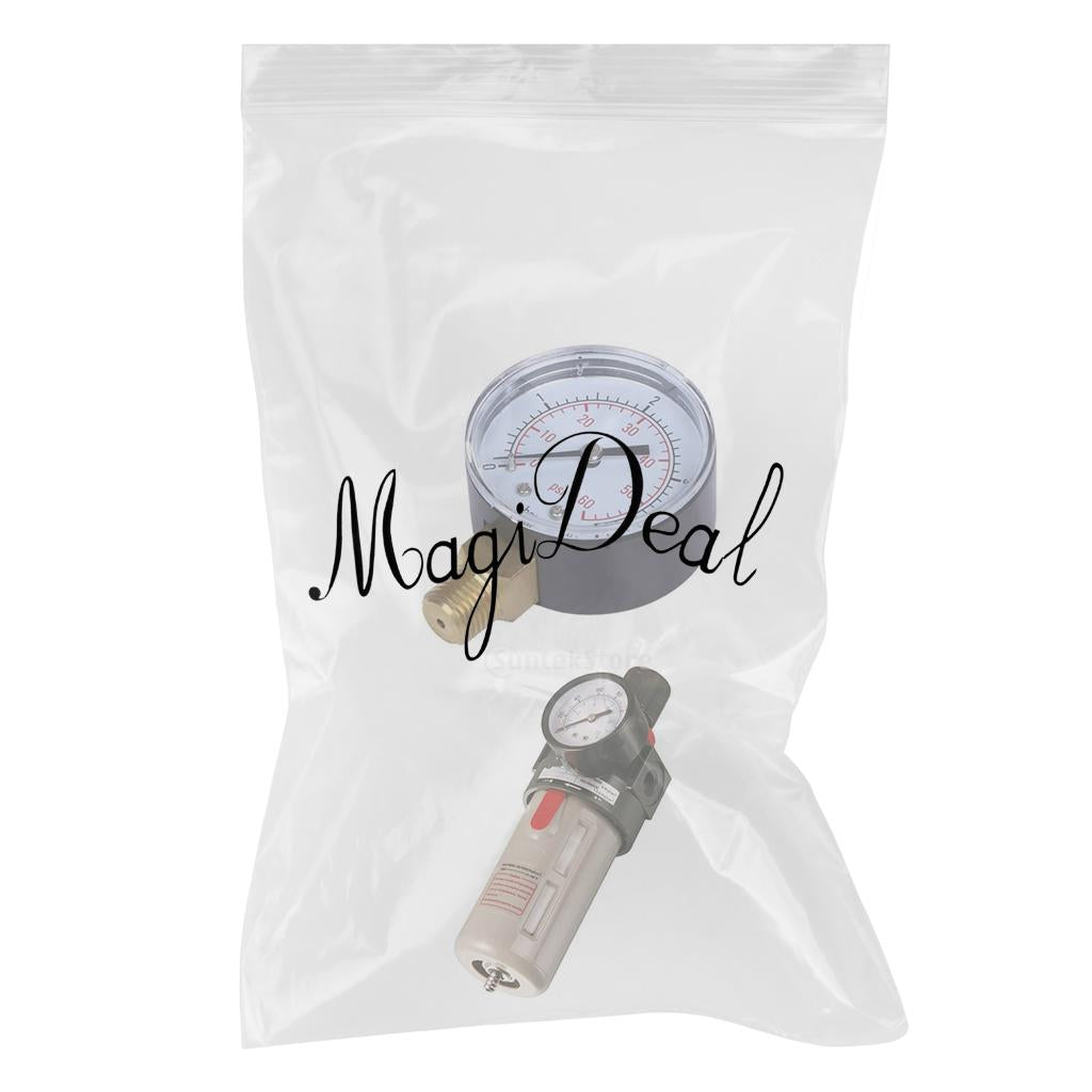 BFR4000 Air Compressor Filter Water Separator Tools Water Pressure Gauge