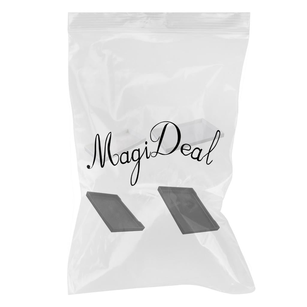 4x Melamine Hotel Serving Tray Dishes Cup Glass Cake Set 22.2cm 24.9cm