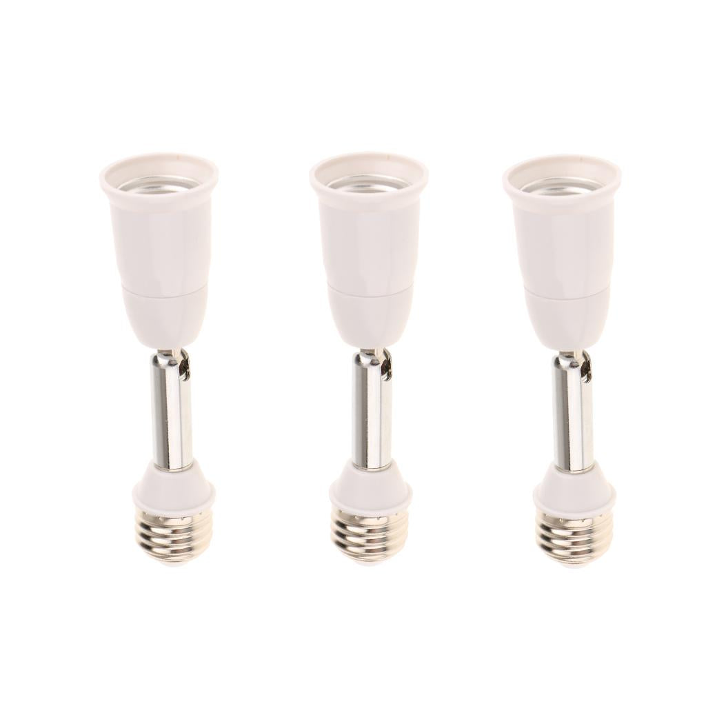 3 Lamp Socket Bulb Holder Adapter Extender Universal Swivel Joint E26 to E26