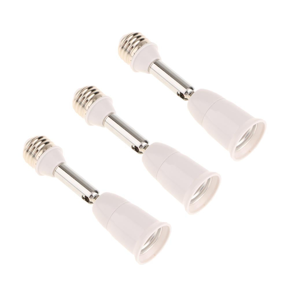 3 Lamp Socket Bulb Holder Adapter Extender Universal Swivel Joint E26 to E26