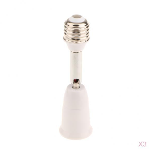 3 Lamp Socket Bulb Holder Adapter Extender Universal Swivel Joint E26 to E26