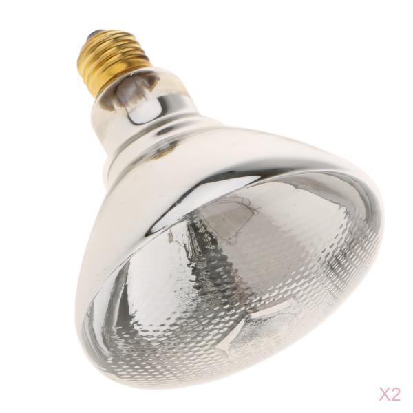 2x E27 Light Bulb Breeding Lamp Heat Emitter Infrared Heater Type 2 - 200W