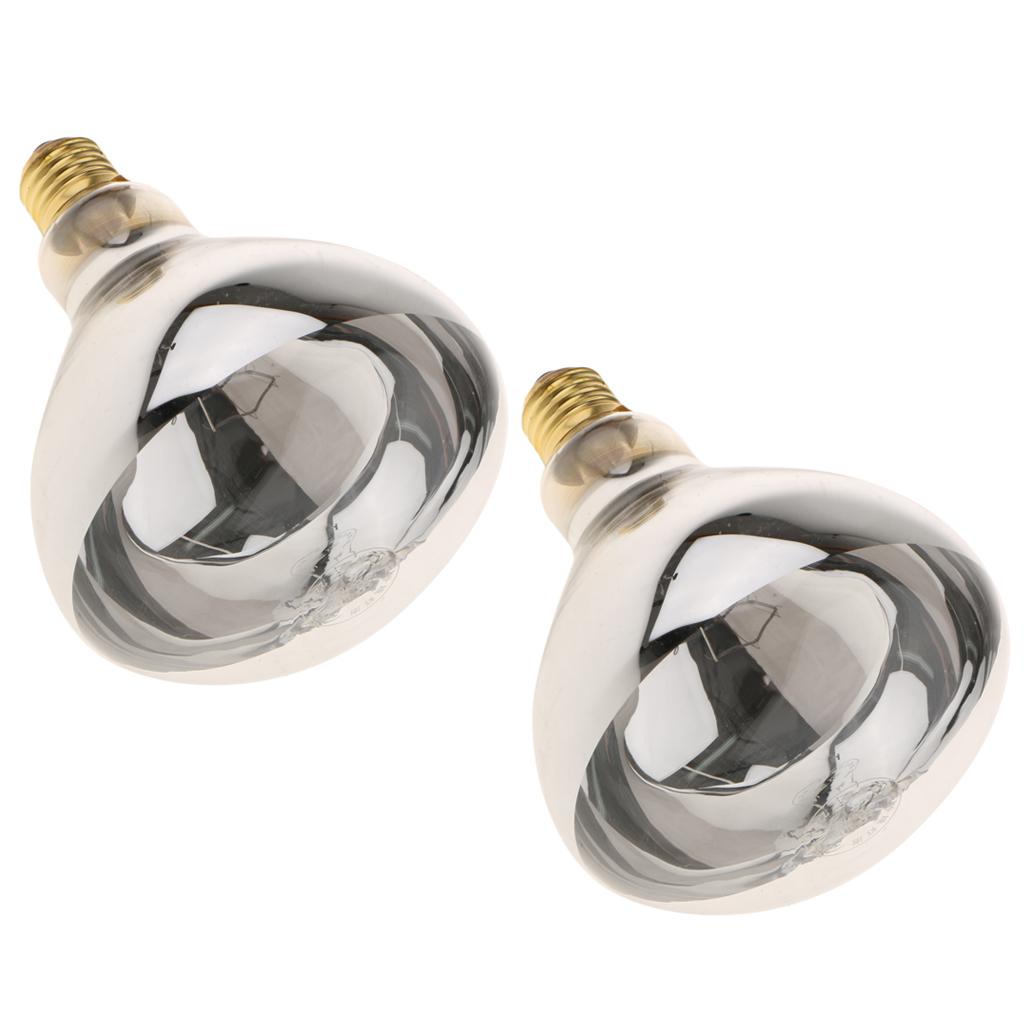 2x E27 Light Bulb Breeding Lamp Heat Emitter Infrared Heater Type 1 - 250W