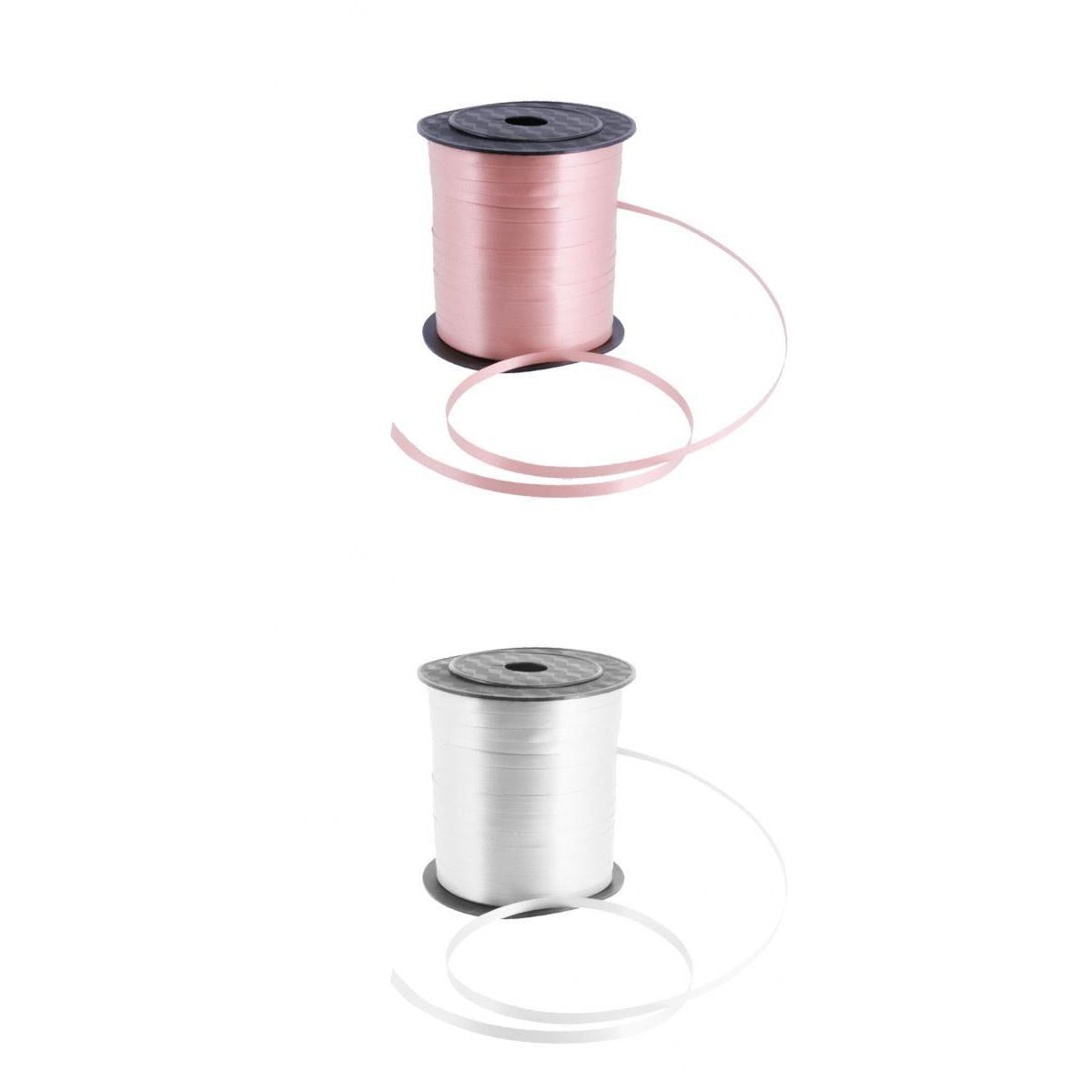225m White Pink Balloon Curling Ribbons Helium Wedding Birthday Gift Party