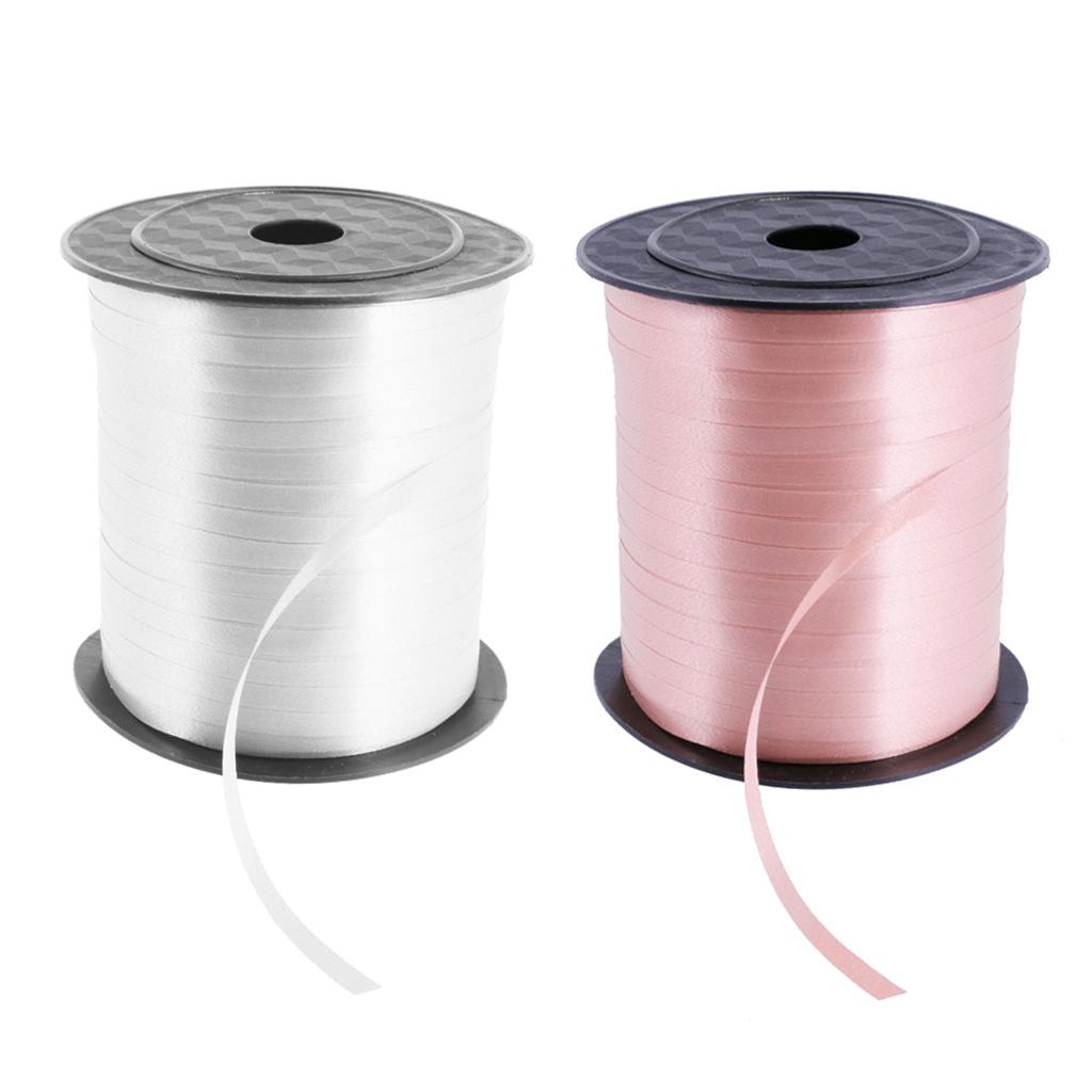 225m White Pink Balloon Curling Ribbons Helium Wedding Birthday Gift Party