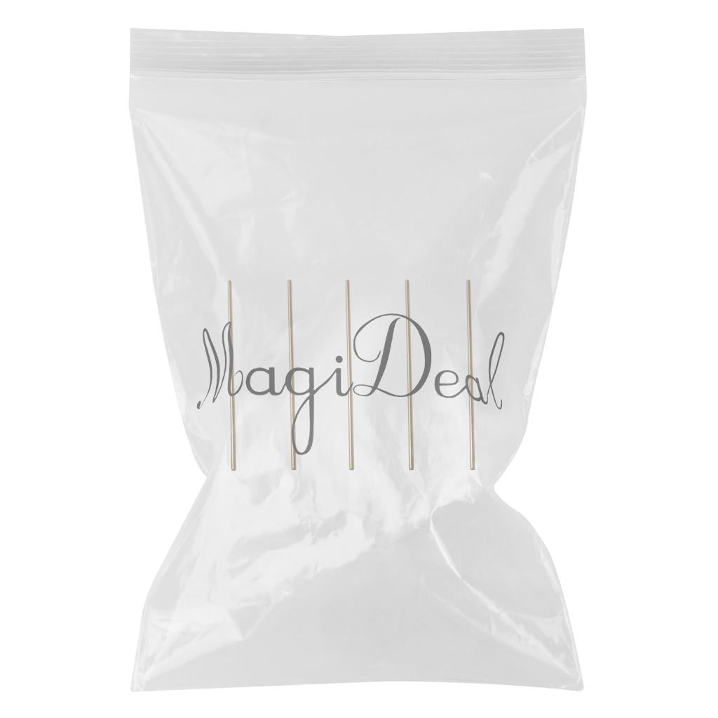 5 Pieces Straight Stainless Steel Cocktail Drinking Mixing Straw Gold