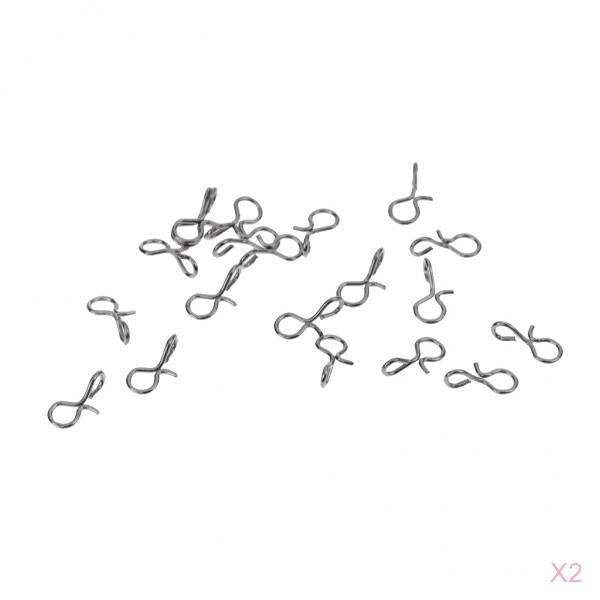 40pcs Hanging Snap Fishing Swivel Barrel Fishing Connector Accessories S