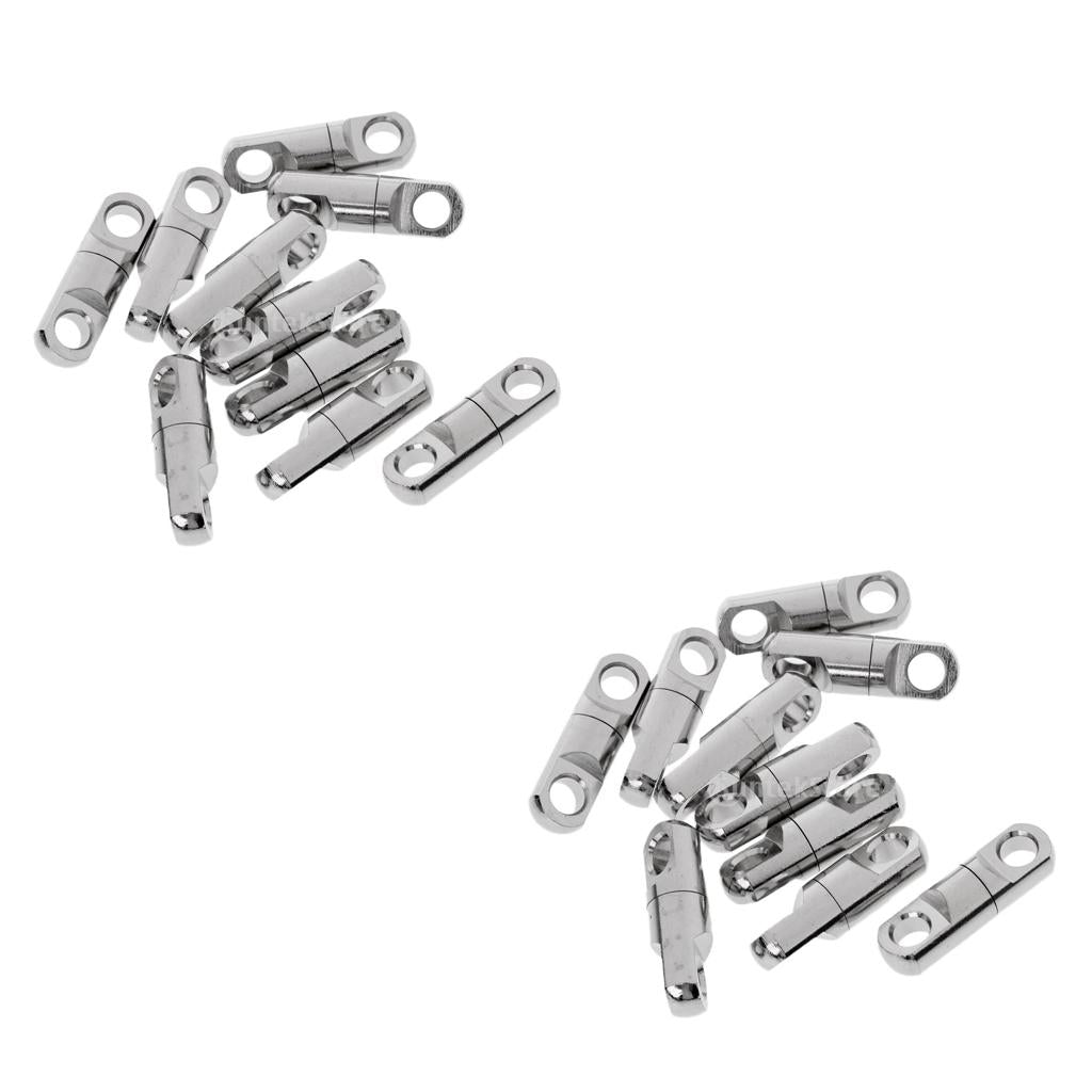 20pcs Column Type Rotary Ring Bearing Swivel Fishing Swivels Connector 9mm