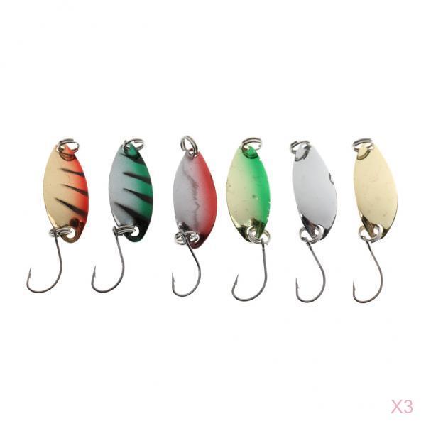 18pcs Fly Fishing Sequins Lure Bait Set for Perch Herring Topwater Fishing