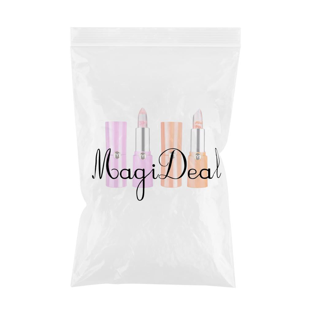 Clear Jelly Temperature Change Color Lipstick Flower Inside Pink Shade #1#3