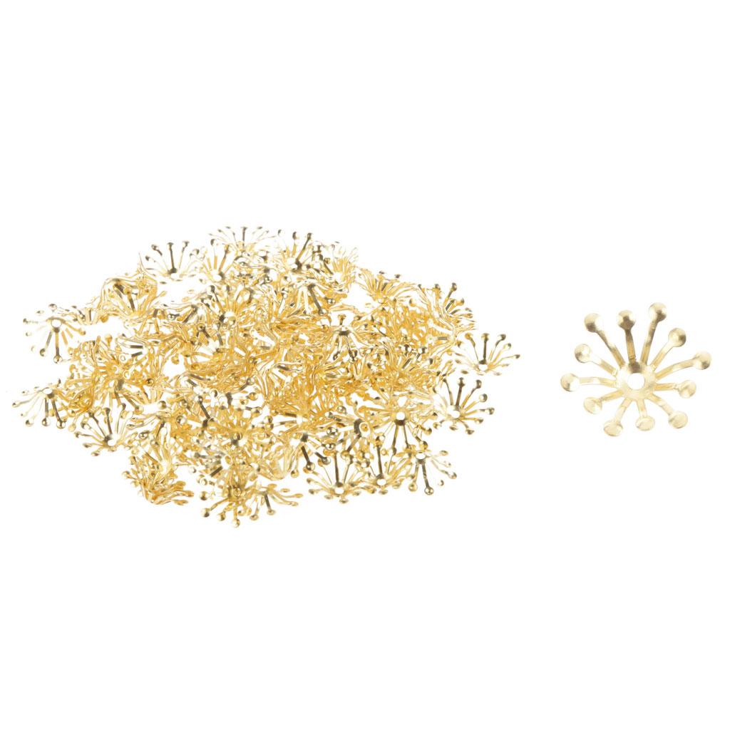 200 Pieces 13mm Flower Bead Caps for Jewelry Making Accessories