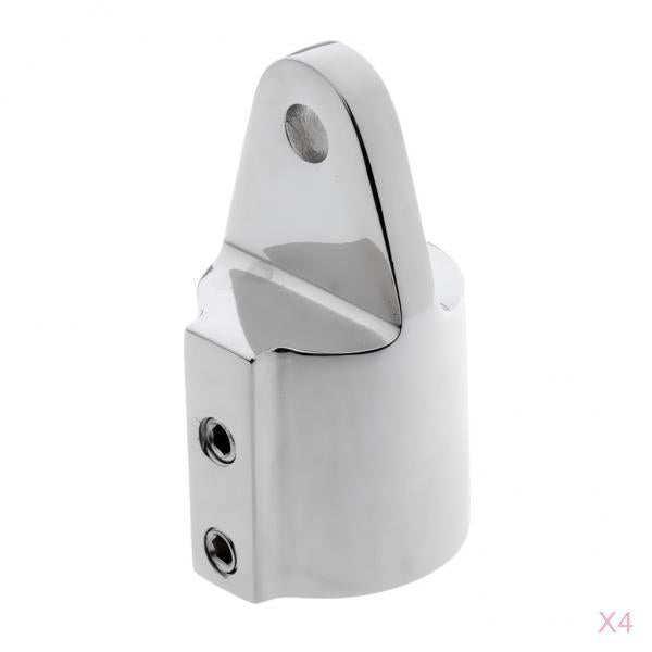 4 Pieces Eye End Cap Bimini Top Fitting Hardware 1'' Marine Stainless Steel