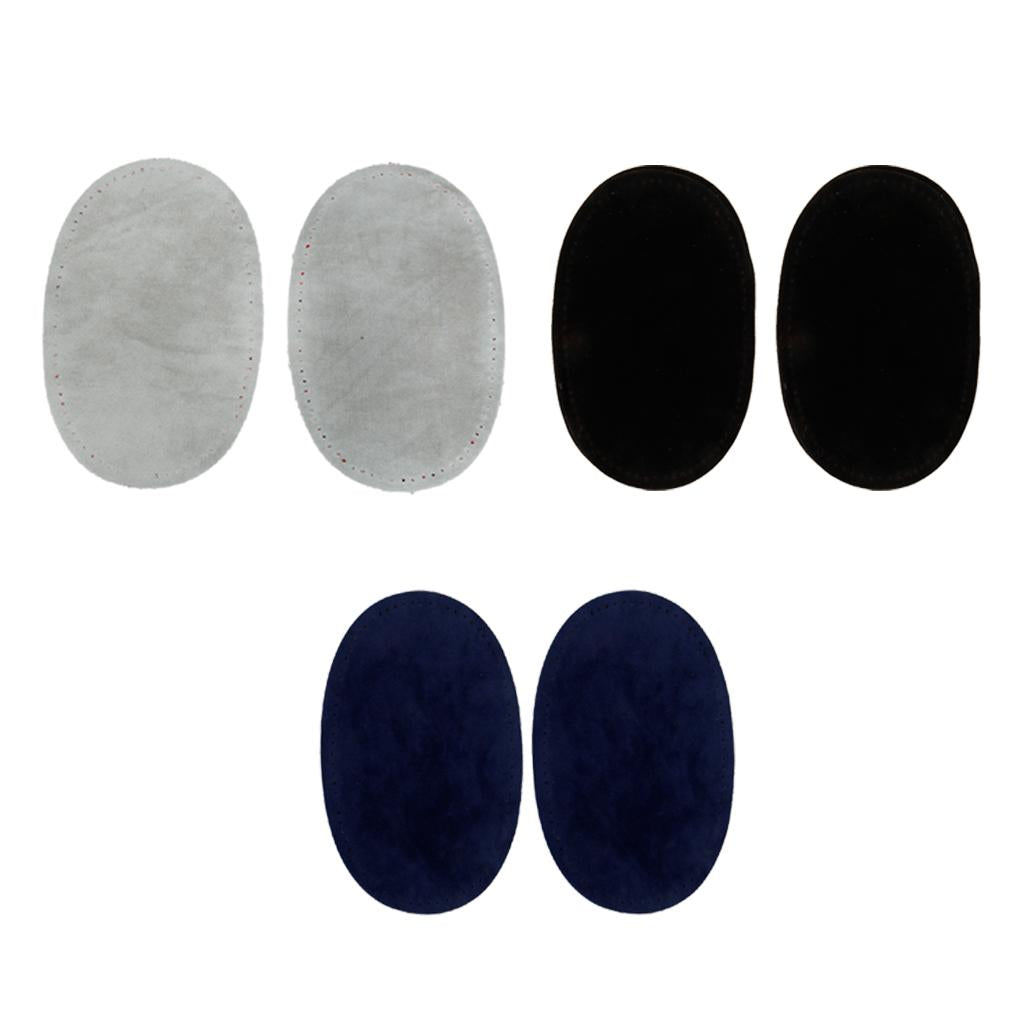 3 Pairs Sew-On Oval Elbow/Knee Patches Jeans Repair Craft Sewing Applique