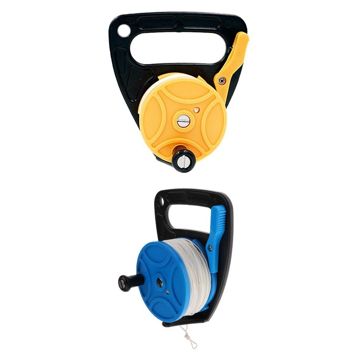 2Pcs Safety Scuba Diving Multi Purpose Dive Wreck Cave Reel with Handle Line