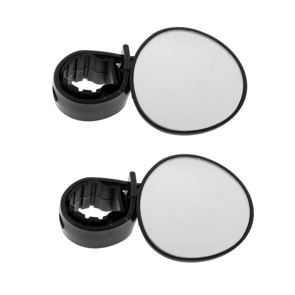 2Pcs Universal Cycling Handlebar Adjustable Rearview Mirror Mountain Bike