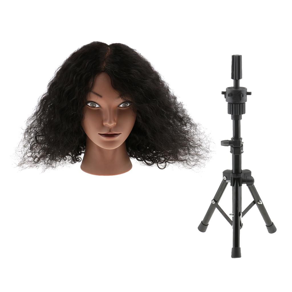 Cosmetology Hairdressing Practice Training Mannequin Head with Hair Stand
