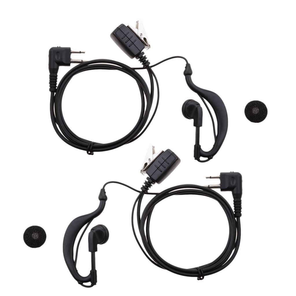 2 Pieces Ear Hook Earpiece Headset with PTT & Mic for Motorola CP040 GP300