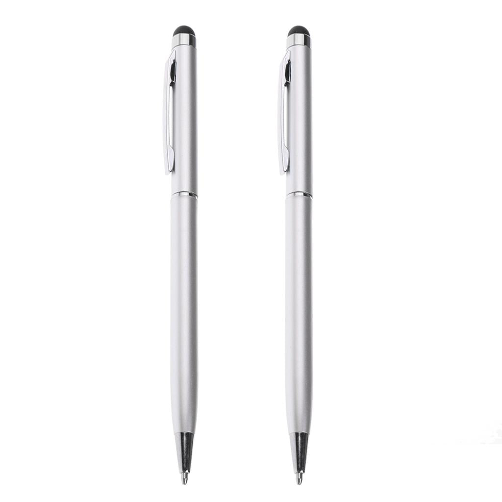 2 Pieces Capacitive Pen Touch Screen Stylus Pencil for Phone Tablet Silver