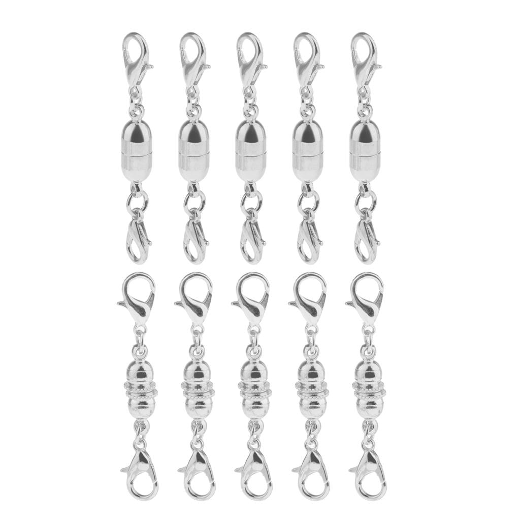 10 Piece Magnetic Hooks Lobster Necklace Bracelet Converter Extender Clasp