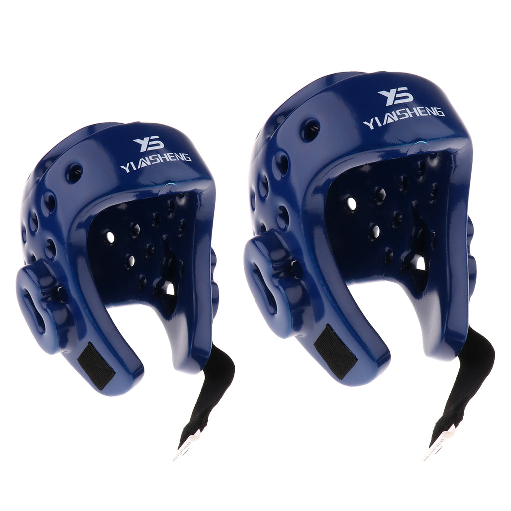 2Pcs Boxing Cap Martial Arts Headgear Face Protector for KickBoxing M/L