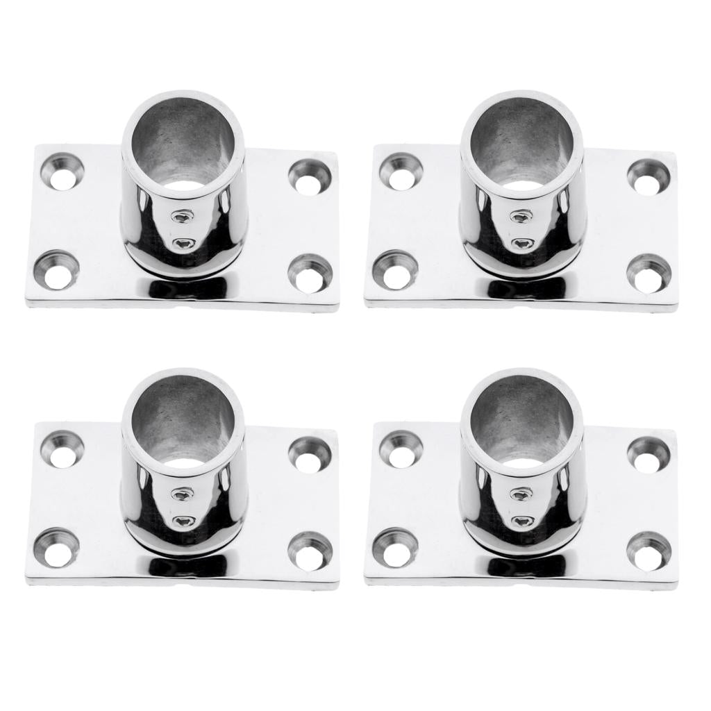 4 Pieces Stainless Steel Boat Deck Hand Rail Fitting 90 Degree for 22mm Tube