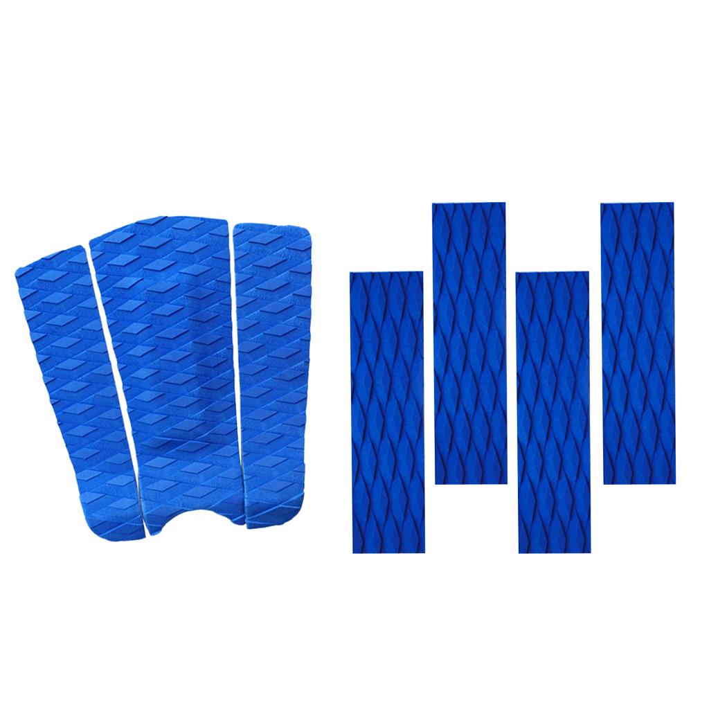 7 Pieces Blue EVA Surfboard Kiteboard Surf Traction Pad Deck Grip Tail Pads