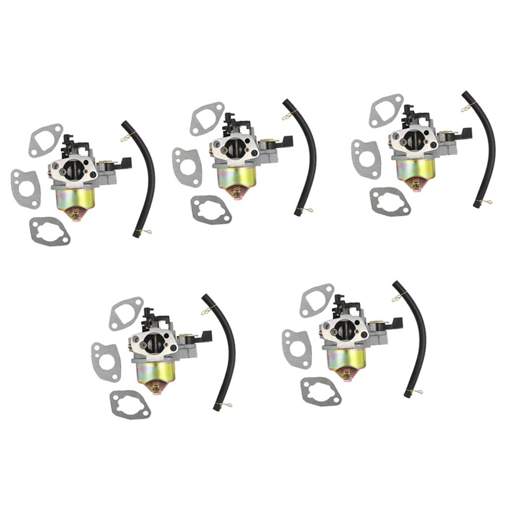 5xNew Carburetor for Honda 5.5HP 6.5HP GX160 Carb Gaskets Fuel Pipe Kit