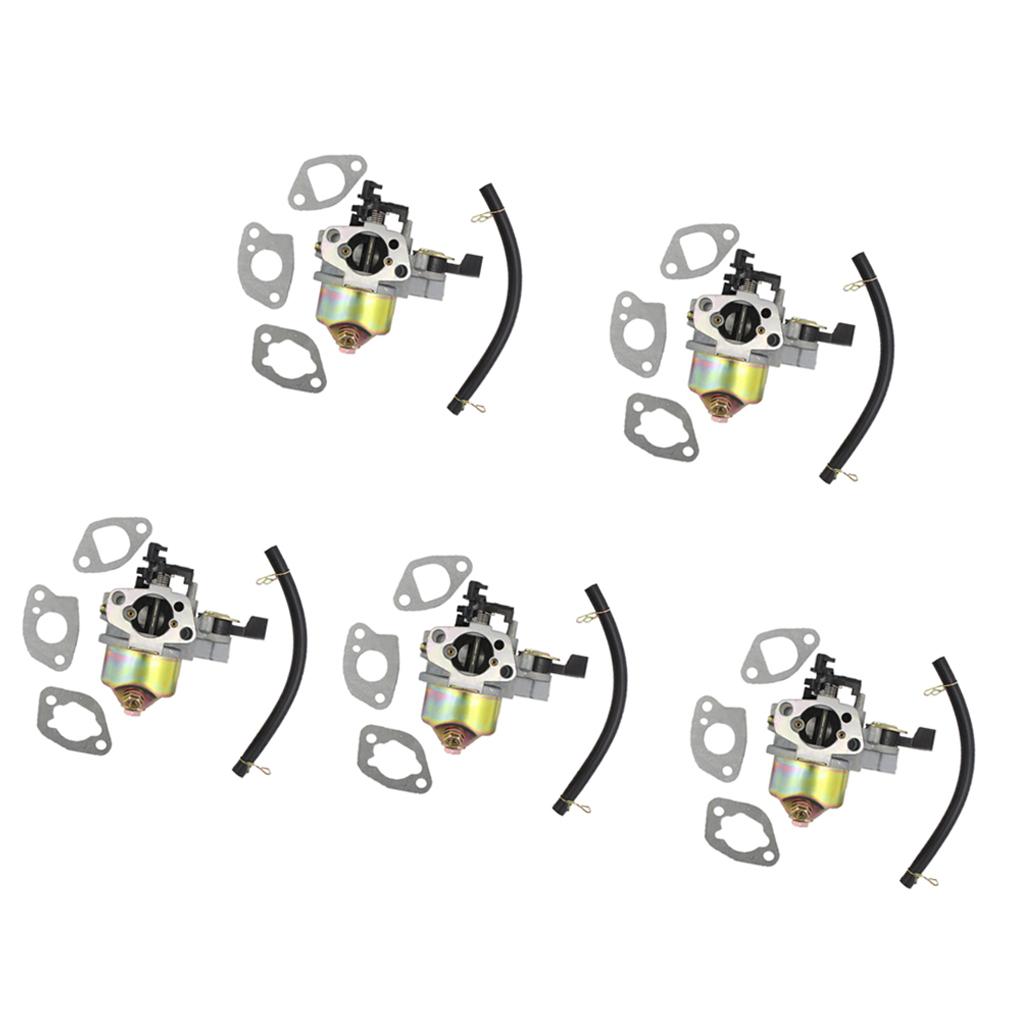 5xNew Carburetor for Honda 5.5HP 6.5HP GX160 Carb Gaskets Fuel Pipe Kit