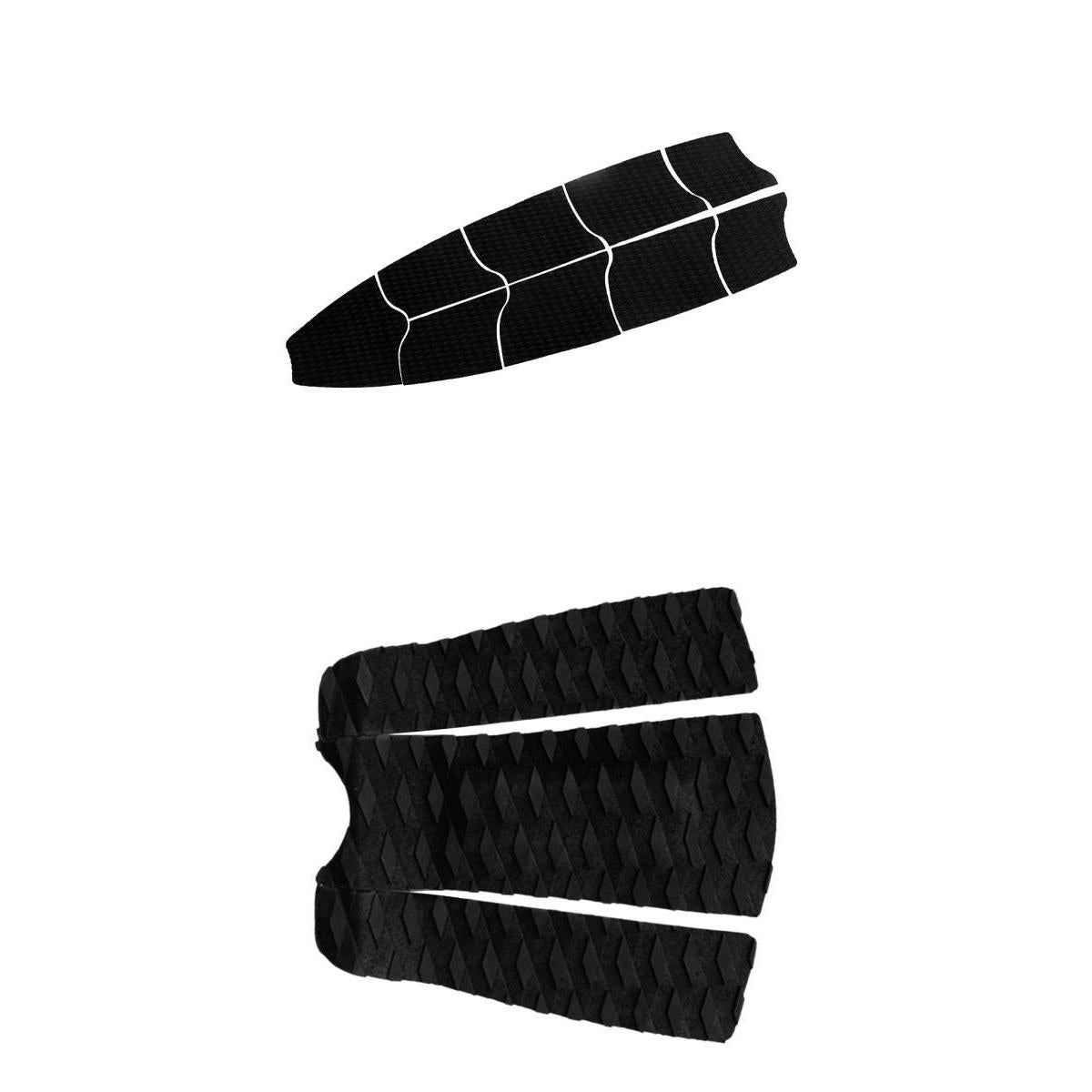 9 Pieces Black Surfboard Full Deck Traction Pad with 3 Pieces Tail Pad Grip