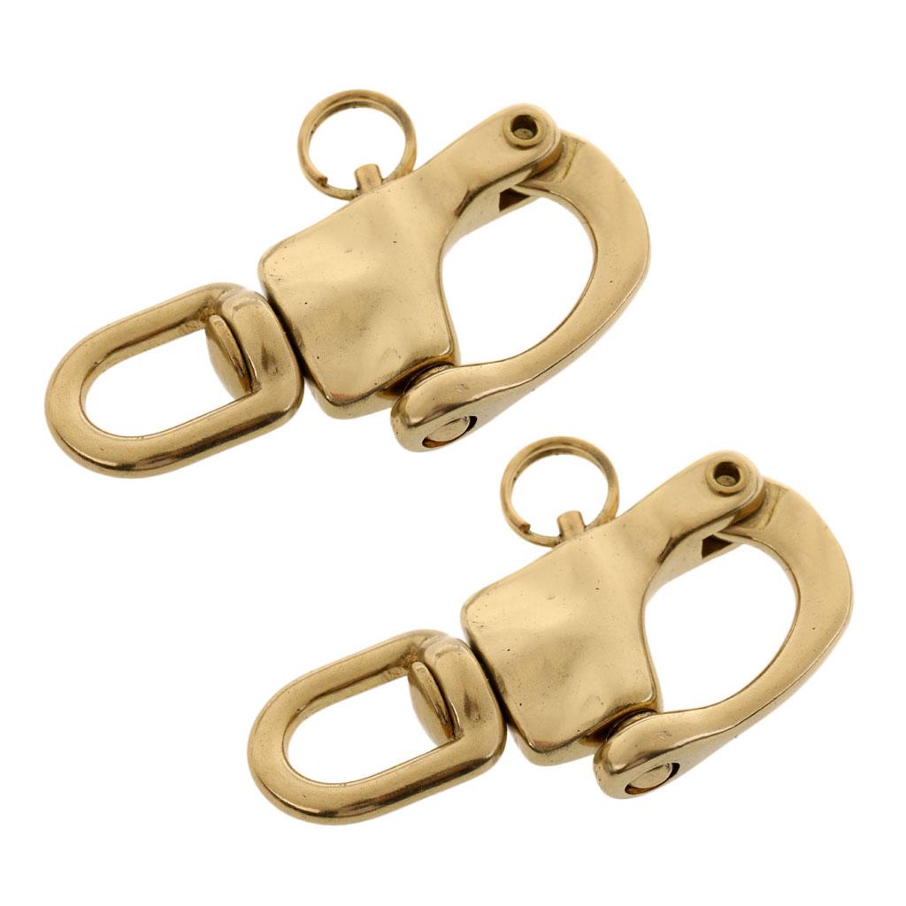 2 Pieces Snap Shackle with Swivel Bail Marine Boat Sailboat Halyard Hardware