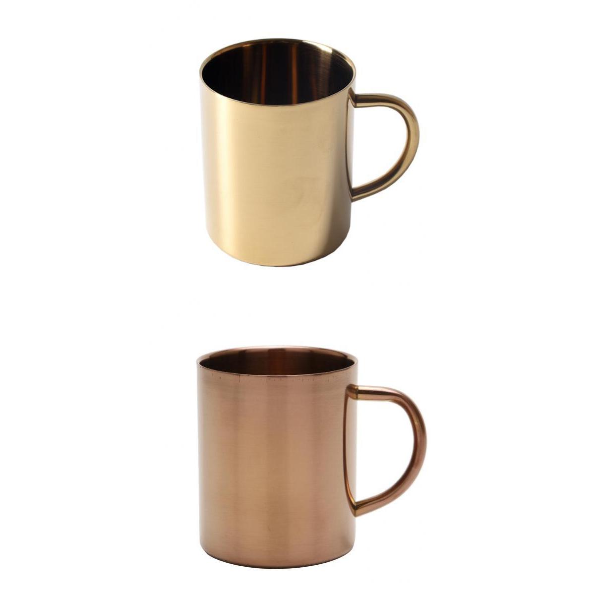 2 Color Stainless Steel Double Wall Insulated Cup Tea Water Coffee Mug 400ml