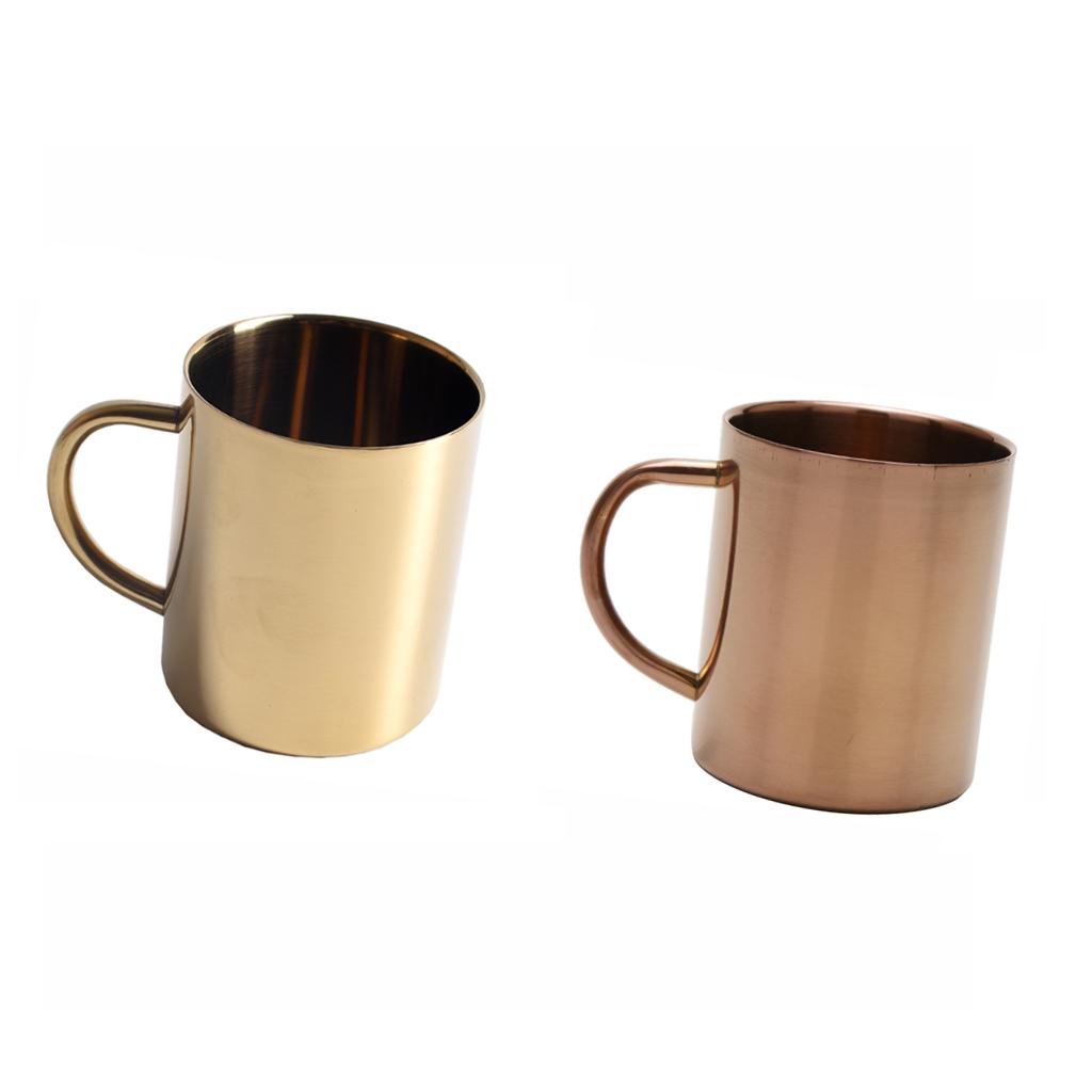 2 Color Stainless Steel Double Wall Insulated Cup Tea Water Coffee Mug 400ml