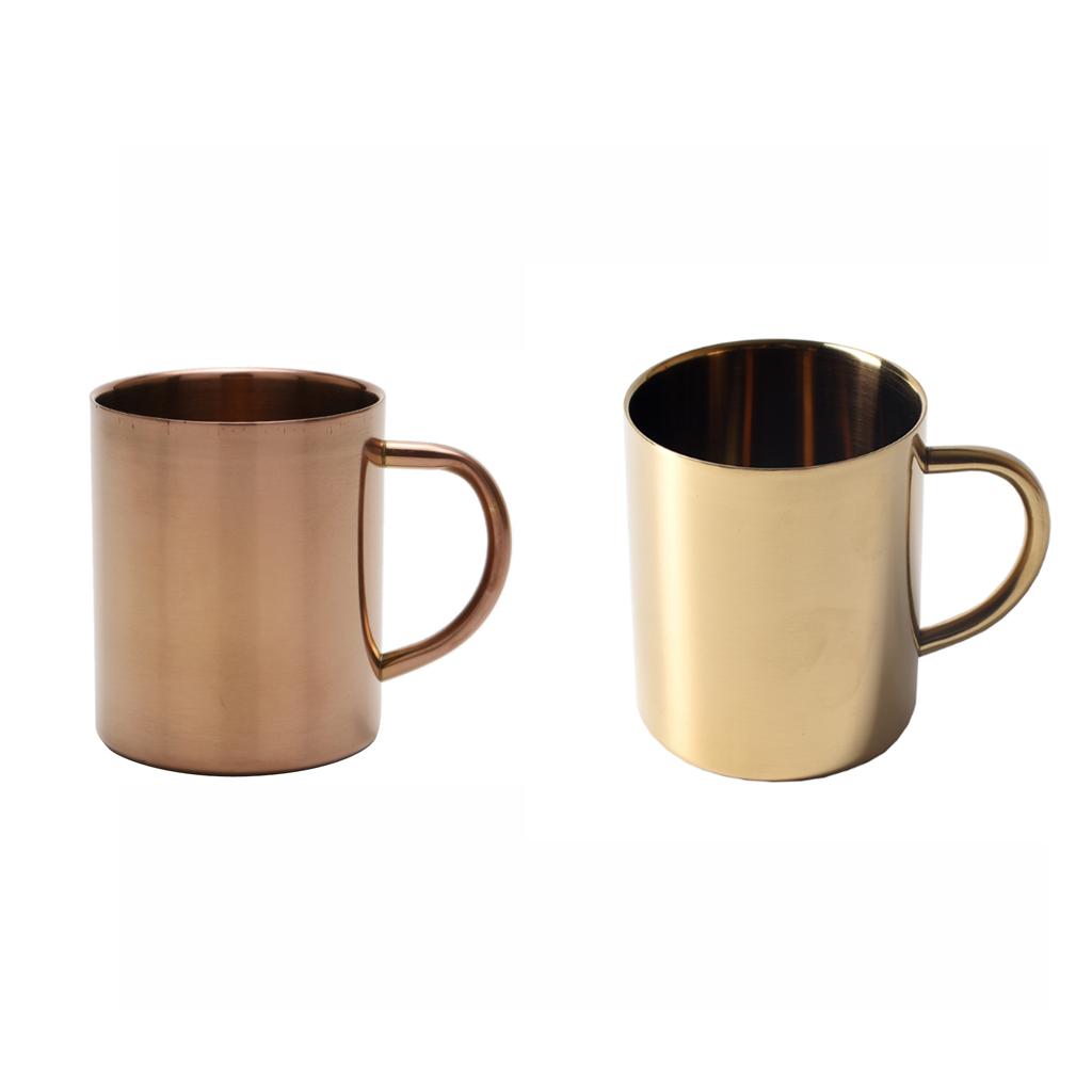 2 Color Stainless Steel Double Wall Insulated Cup Tea Water Coffee Mug 400ml