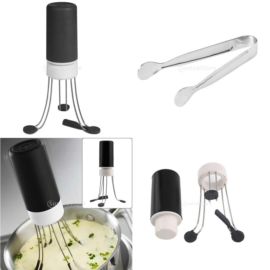 Automatic Whisk Food Mixer Stirrer 3 Speeds and Sugar Tongs Kitchenware