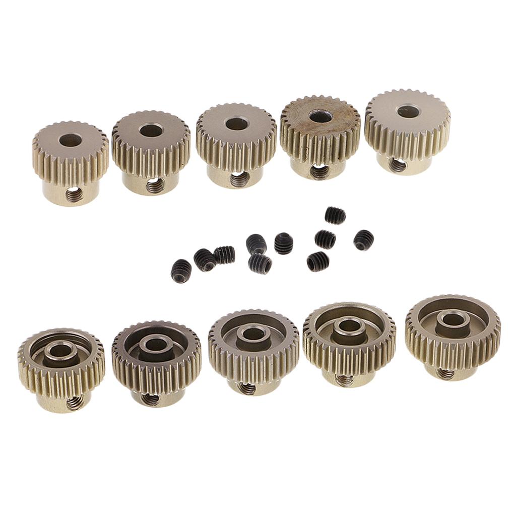 1/10 RC Car Accessory 64DP 3.175mm 26T-35T Motor Pinion Gear Brush Brushness