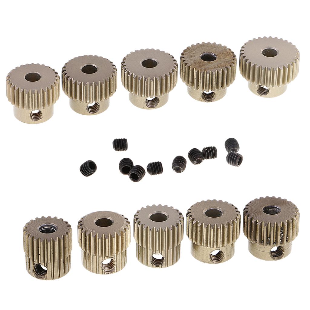 1/10 RC Car Model 64DP 3.175mm 21T-30T Pinion Motor Gear Brush Brushless