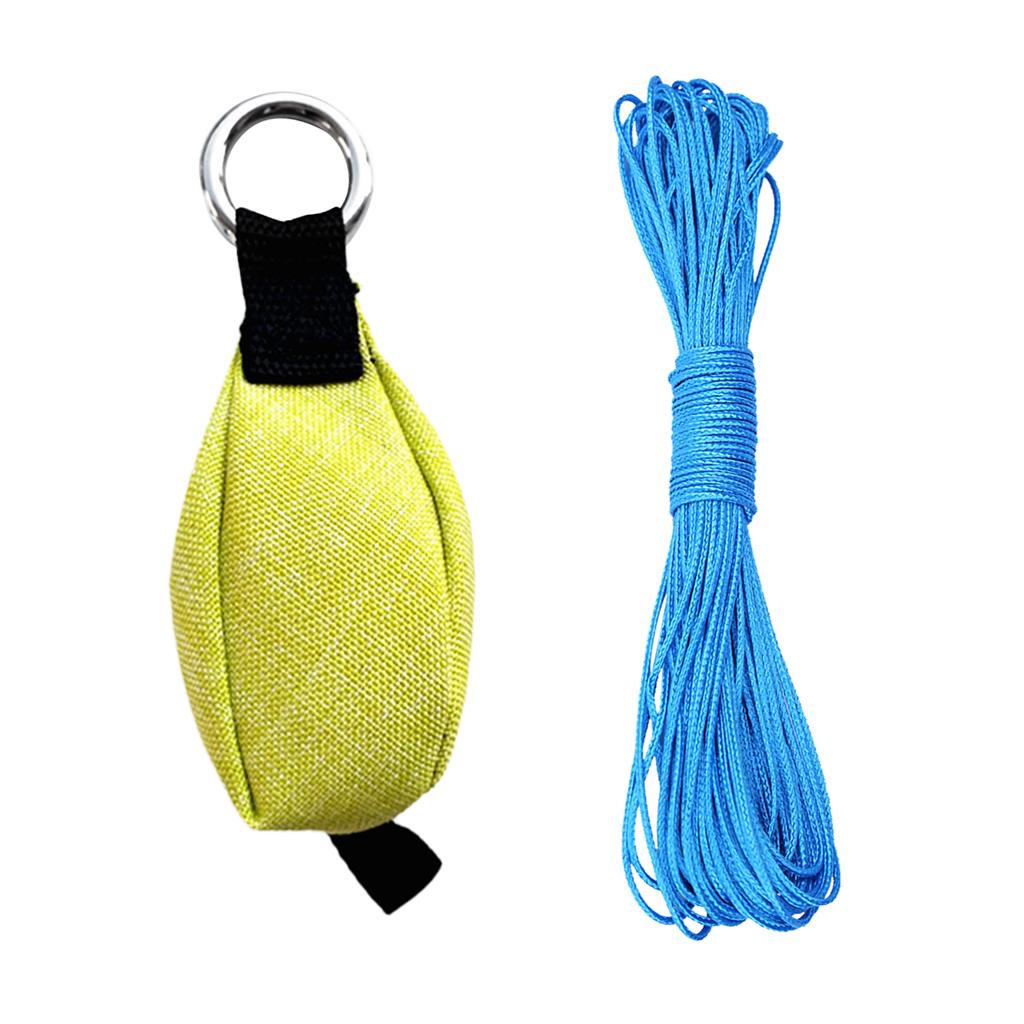 250g/8.8 oz Climbing Arborist Throw Weight Bag + 15m Throw Line Fruit Green