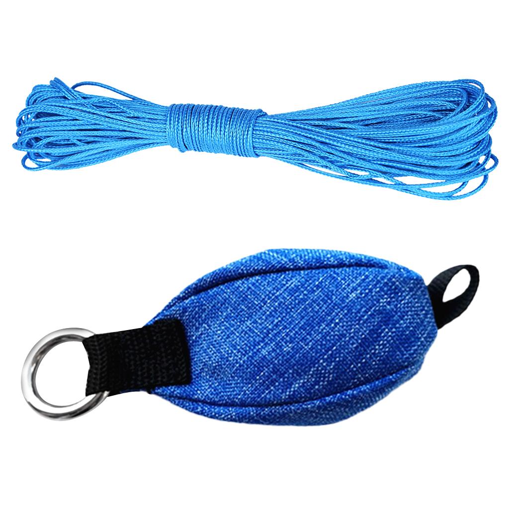 250g/8.8 oz Climbing Arborist Throw Weight Bag + 15m Throw Line Blue