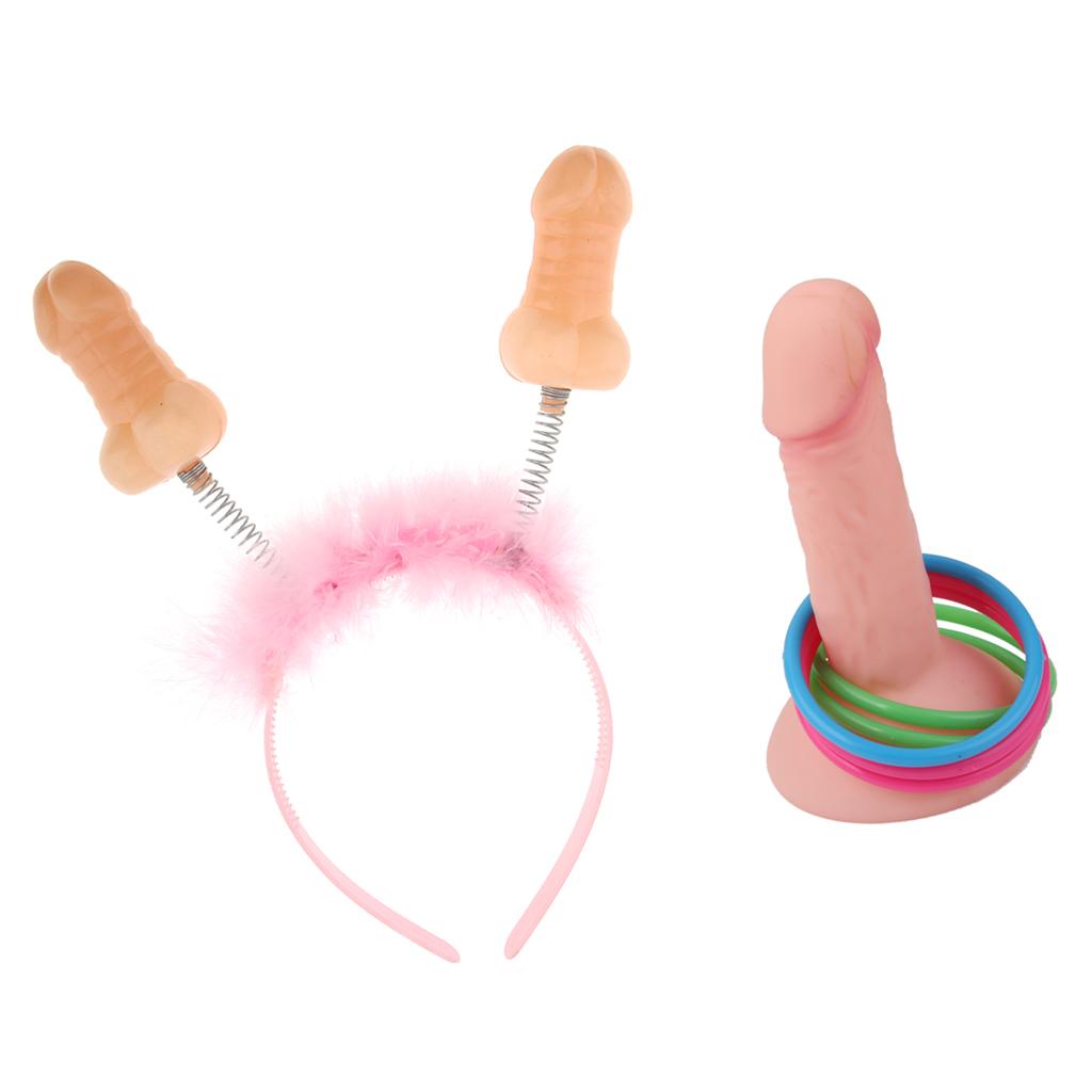 Bride To Be Willy Penis Shape Headband Dicky Ring Toss for Hen Night Party