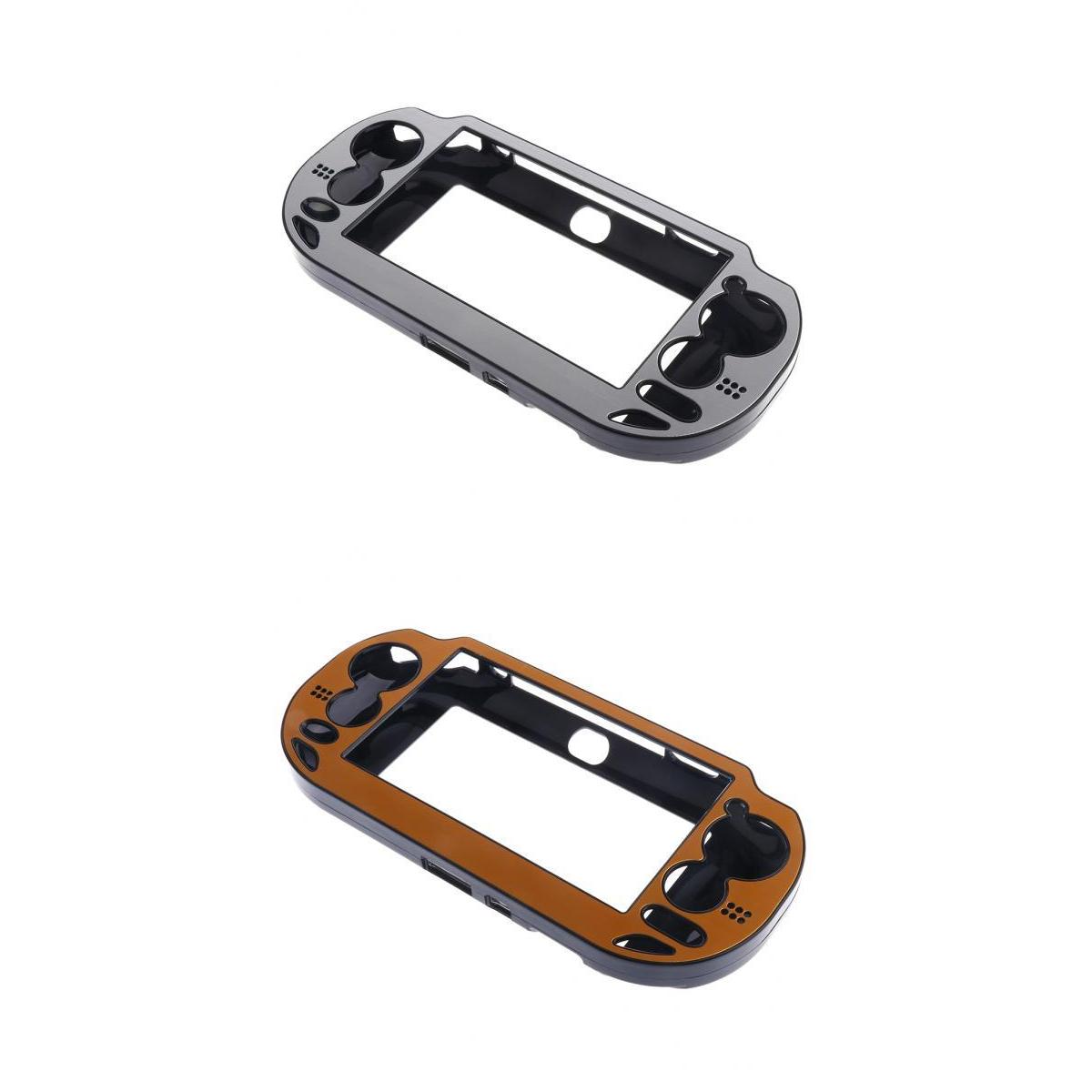 Aluminum Brushed Plated Case Skin Protect Cover for Sony ps vita Silver+Gold