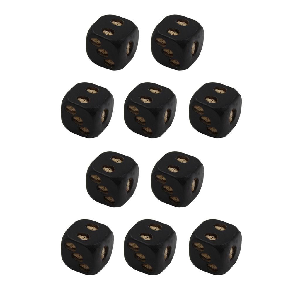 10x Novelty Black Resin Skull Dice Six Sided D6 3D Skeleton Dice Board Game