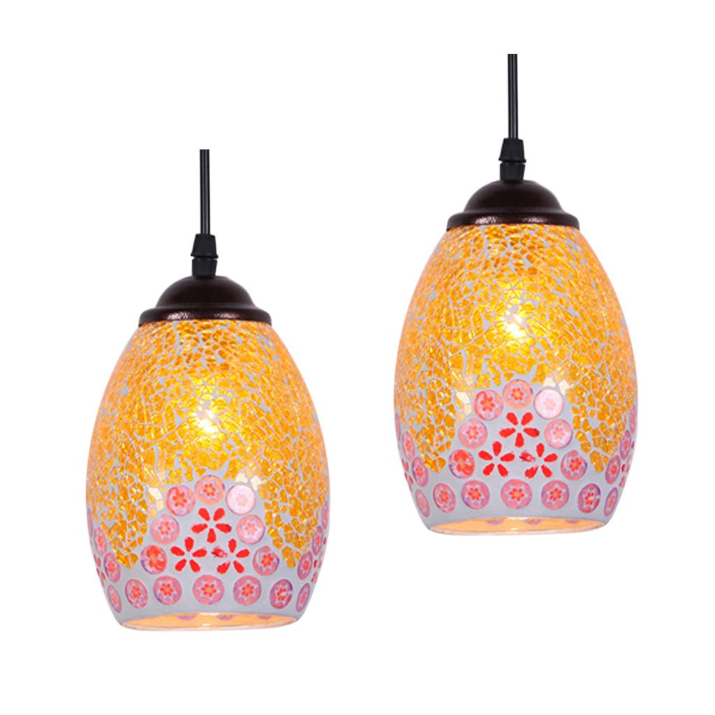 2Pcs Retro Colorful Ceiling Pendant Lamp Light Chandelier Shade Lampshade 4#