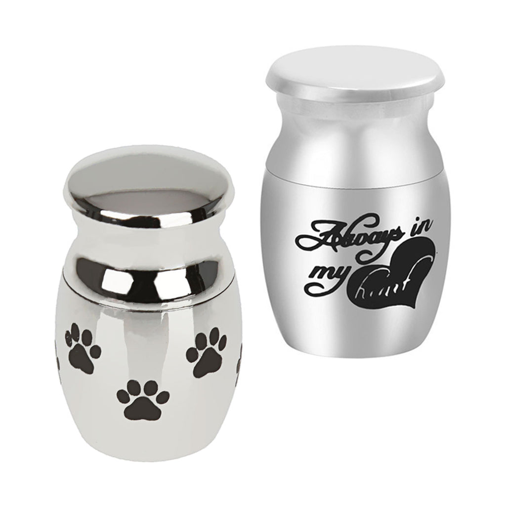 2 Pieces Mini Keepsake Urn Miniature Funeral Cremation Urn Pet Ashes Holder