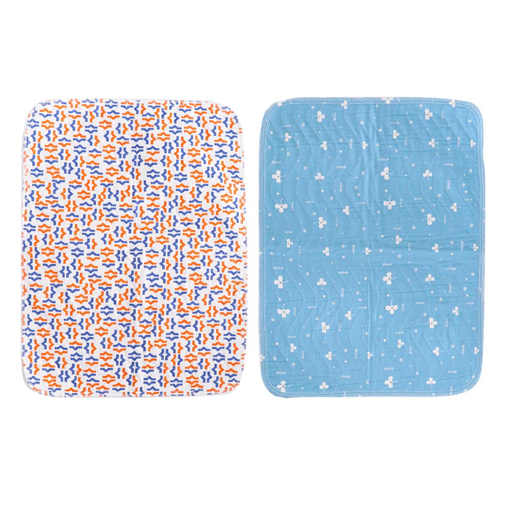 2x Washable Waterproof Underpad Incontinence Absorbent Pads Sheet Protector