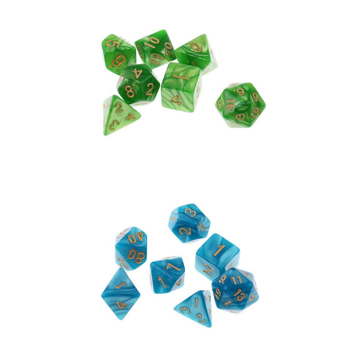 14PCS Polyhedral Dice 16mm for Dungeons and Dragons Dice Table Games