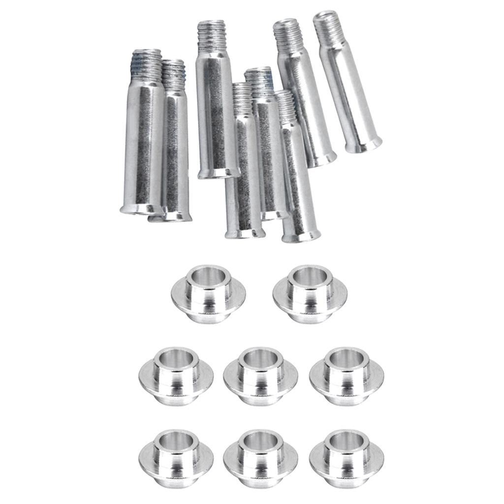 8Pcs 35mm Roller Skate Shoes Spikes Nail Screws with 8Pcs Bushing Spacers