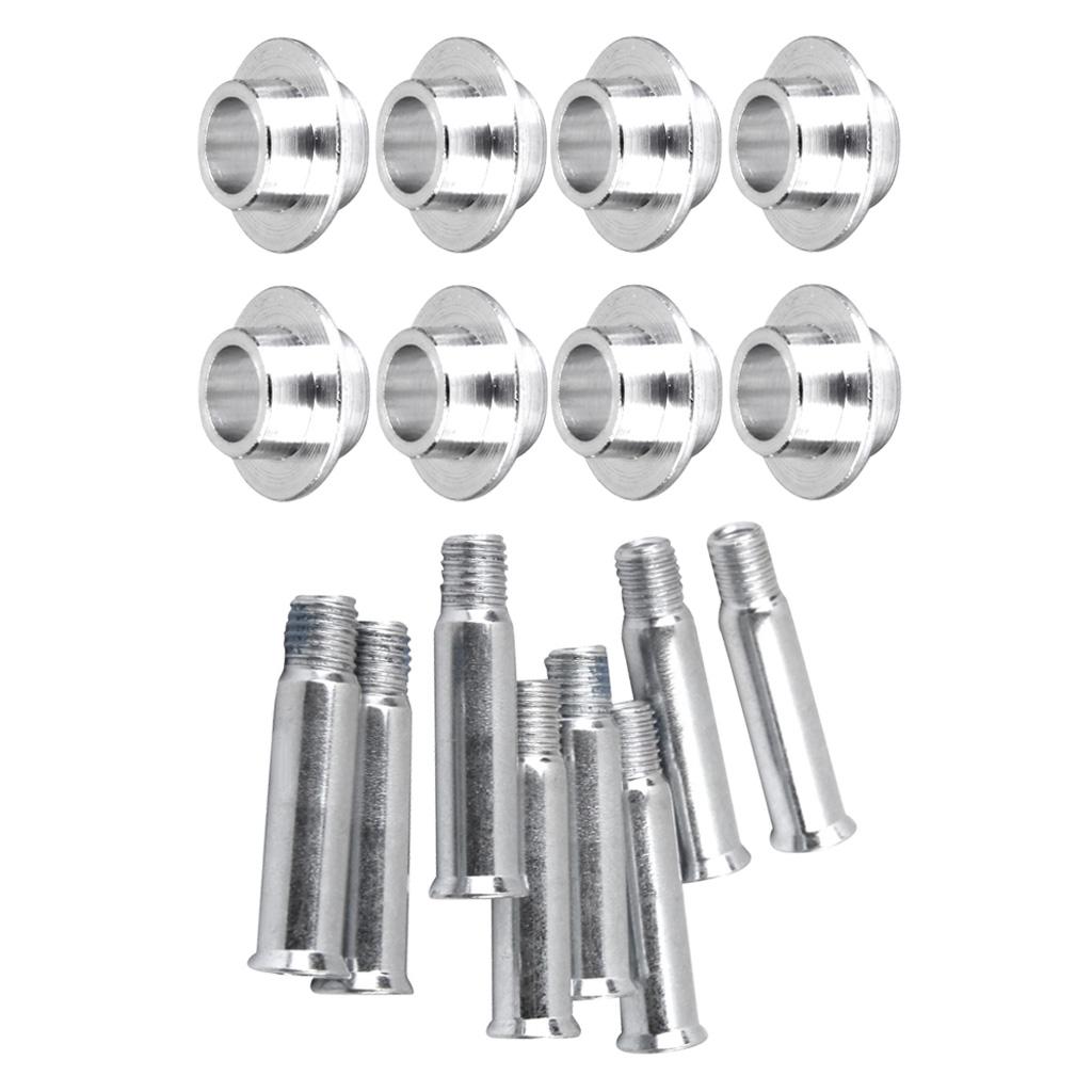 8Pcs 35mm Roller Skate Shoes Spikes Nail Screws with 8Pcs Bushing Spacers