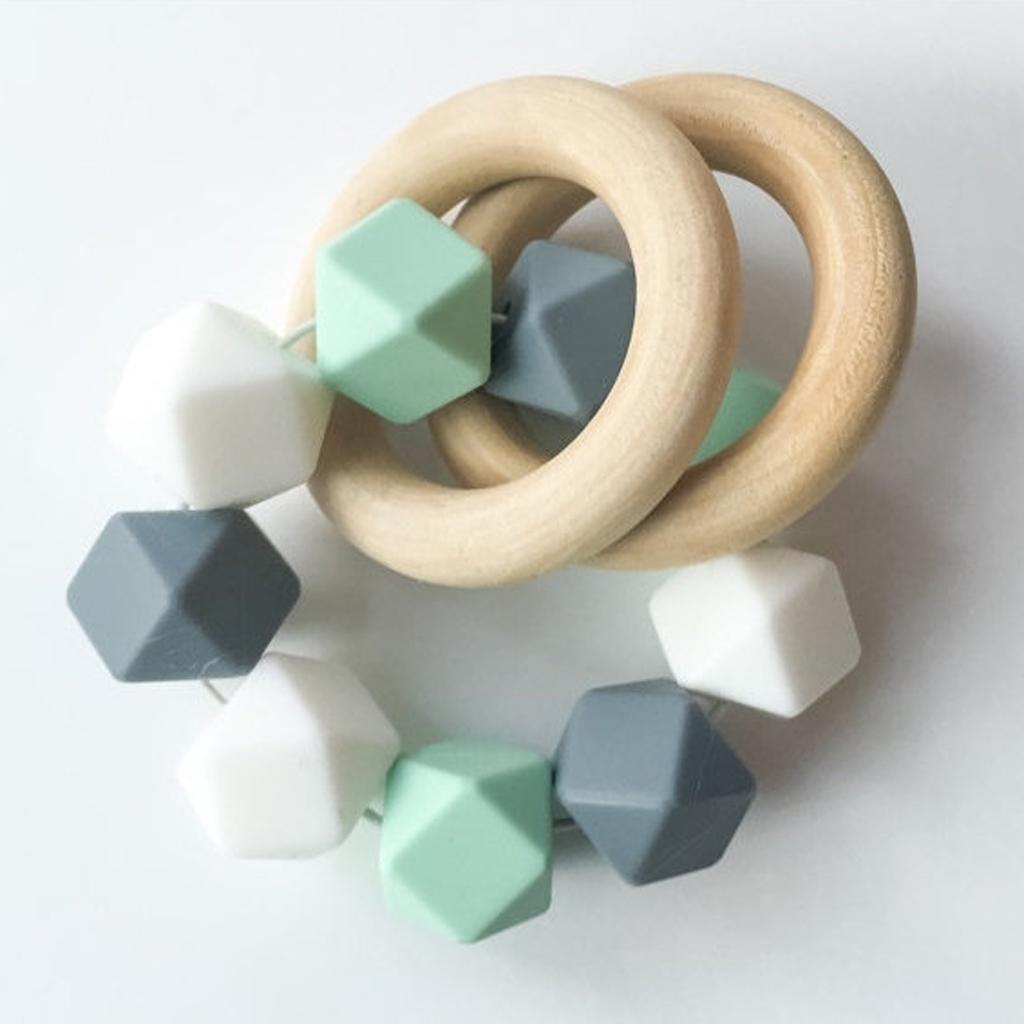 20pcs 40/50mm Raw Natural Wood Rings Round Craft Baby Ring Wooden Teether