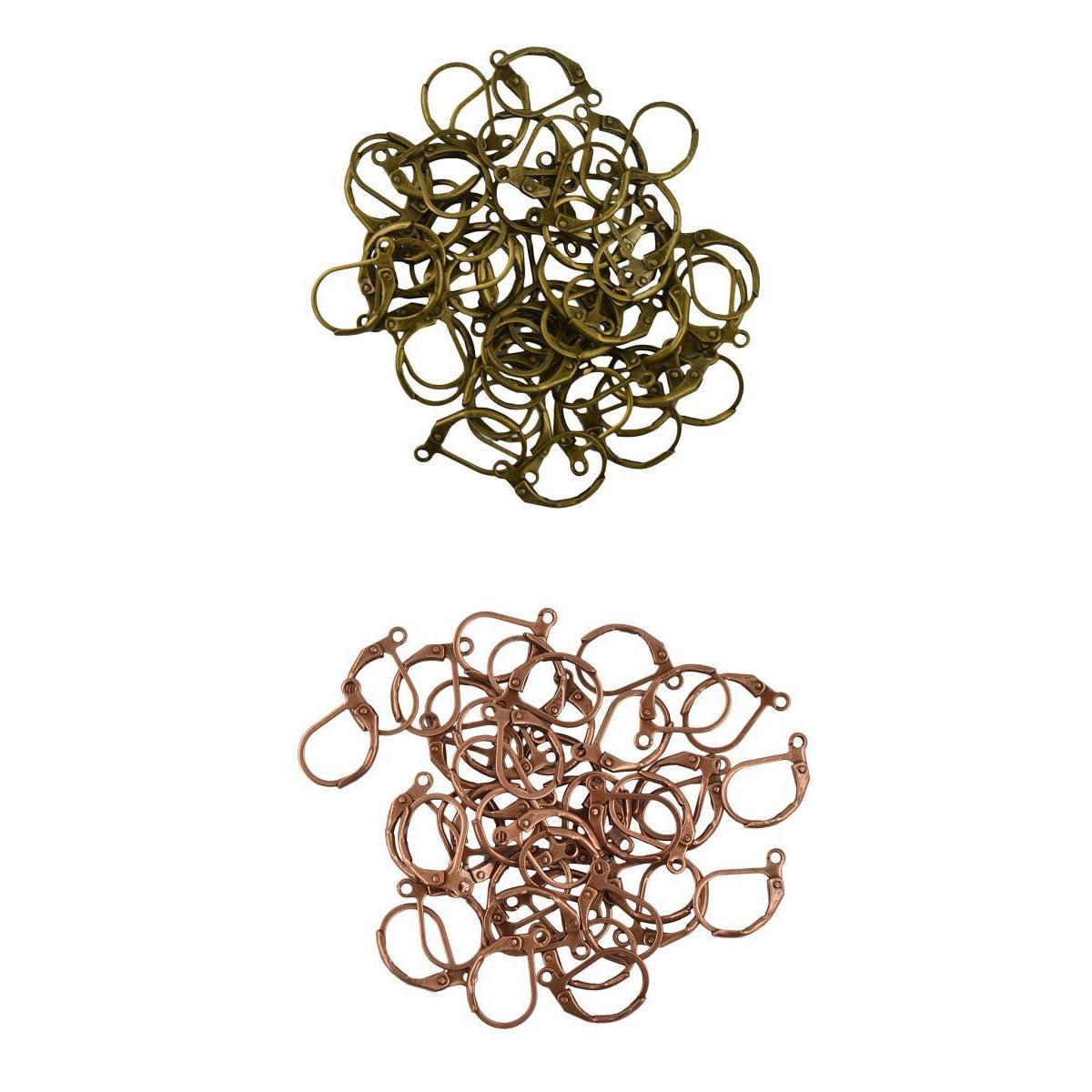 100 Pieces French Earring Hook Ear Wire Lever Back Open Loop DIY Findings