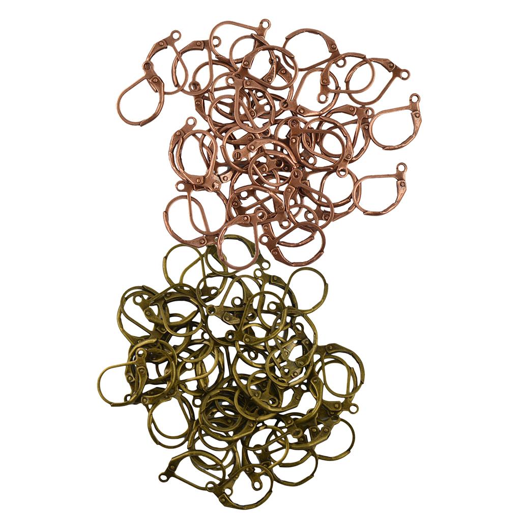 100 Pieces French Earring Hook Ear Wire Lever Back Open Loop DIY Findings